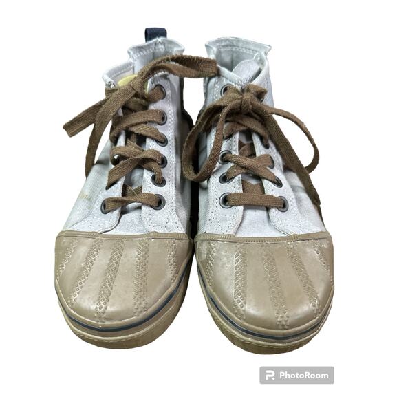 Men's Sorel Sentry Chukka Hi Tops Lace Up Grey Brown Rubber Toe Sneaker Size 7 - Picture 3 of 8